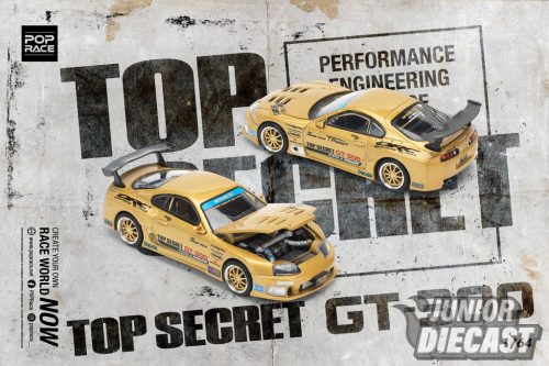 (Előrendelés) Pop Race 1/64 Top Secret GT300 Supra, gold