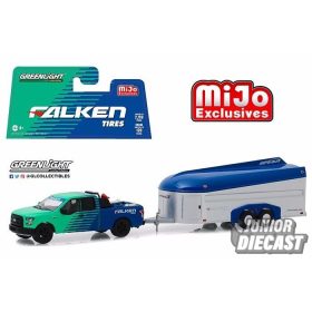   Greenlight 1/64 2017 Ford F-150 with Aerovault Trailer *Falken Tires*