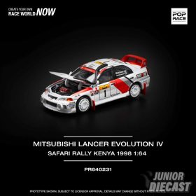   1/64 Mitsubishi Lancer Evolution IV, #1 Safari Rally Kenya 1998, white/red