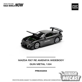 Pop Race 1/64 Mazda RX7 RE-AMEMIYA, gun metal
