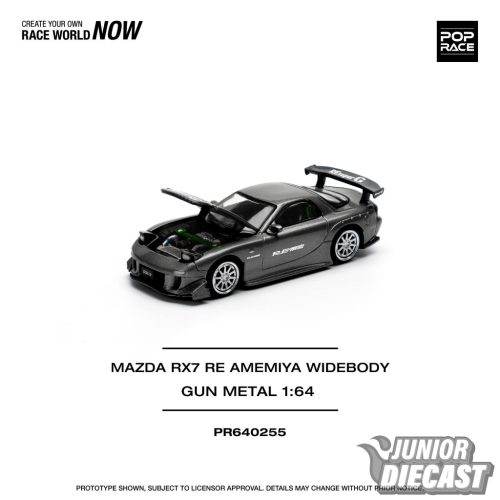 (Előrendelés) Pop Race 1/64 Mazda RX7 RE-AMEMIYA, gun metal