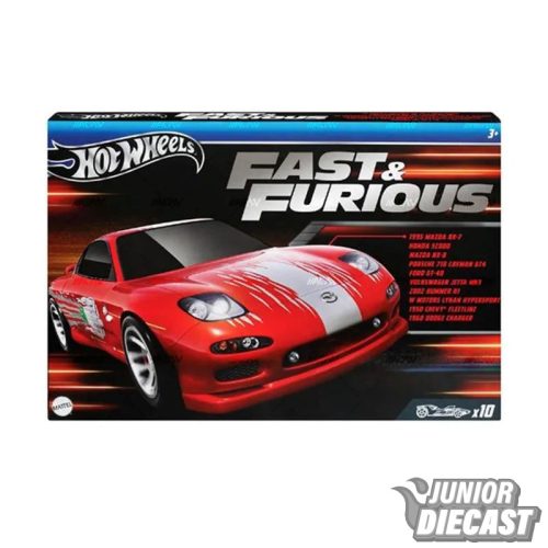 Hot Wheels Fast & Furious pakk (10db autó)