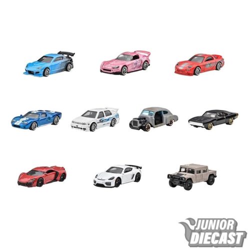 Hot Wheels Fast & Furious pakk (10db autó)
