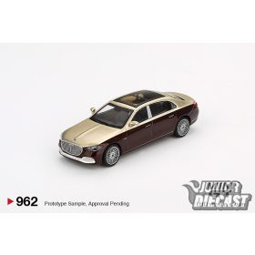   MINI GT MERCEDES-MAYBACH S680 GOLD / DARK RED METALLIC 2024 #962