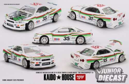 (Előrendelés) Kaido House NISSAN SKYLINE GT-R (R34) X TAMIYA "THE GRASSHOPPER" V1 1999