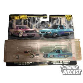  Hot Wheels 1975 Datsun Sunny Truck (B120) & Custom '93 Nissan Hardbody (D21)