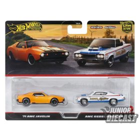   Hot Wheels '71 AMC Javelin & AMC Rebel Machine Premium Duo Pack