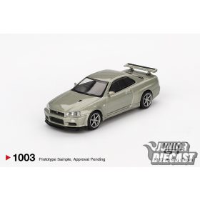   Mini GT NISSAN SKYLINE GT-R (R34) V- SPEC II NÜR MILLENIUM JADE 2002 (Dobozos kivitel)