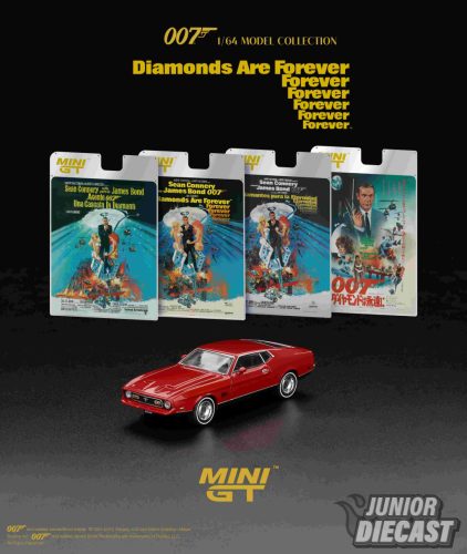 (Előrendelés) Mini GT FORD MUSTANG MACH 1 - DIAMONDS ARE FOREVER - Japán BLISTER 1971