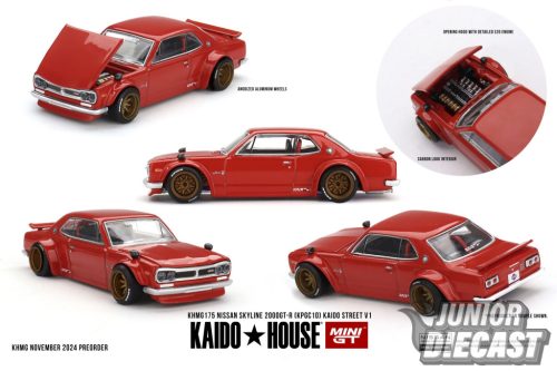 (Előrendelés) Kaido House 1:64 NISSAN SKYLINE GT-R (KPGC10) KAIDO STREET V1 1969 #175