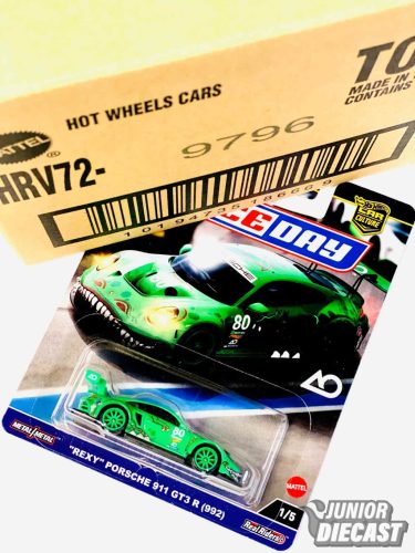 Hot Wheels "Rexy" Porsche 911 GT3 R (992) Karton (10db "Rexy")