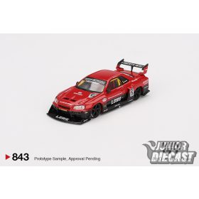   MINI GT NISSAN SKYLINE GT-R (R34) SUPER SILHOUETTE RED/BLACK 2024 #843