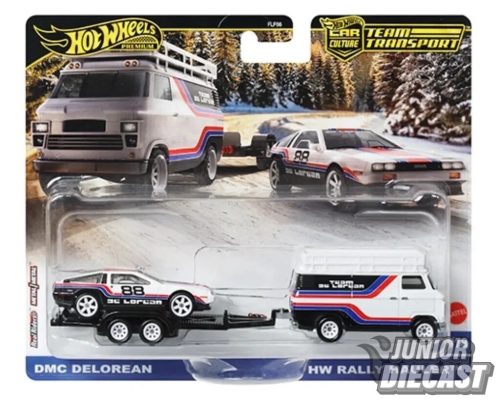 Hot Wheels DMC Delorean & HW Rally Hauler #78