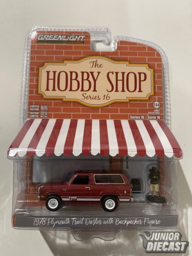 Greenlight 1978 Plymouth Trail Duster with Backpacker Figure