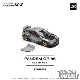 Pop Race 1/64 Pandem GR86, silver