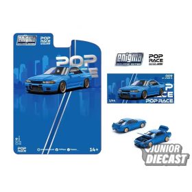 Pop Race 1/64 Nissan Skyline R32, Bayside Blue
