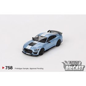   Mini GT [MGT00758-L] 1:64 FORD MUSTANG SHELBY GT500 HERITAGE EDITION BRITTANY BLUE 2022 #758