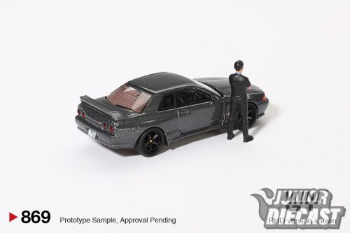 MINI GT NISSAN SKYLINE GT-R (R32) NISMO NISMO GUNMETAL WITH TSUGIO MATSUDA FIGURE 1992 #869