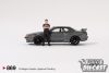 MINI GT NISSAN SKYLINE GT-R (R32) NISMO NISMO GUNMETAL WITH TSUGIO MATSUDA FIGURE 1992 #869