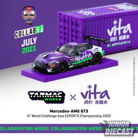   Tarmac 1/64 Mercedes-AMG GT3 GT #77 Frank Yu World Challenge Asia ESPORTS Championship 2020, purple/white