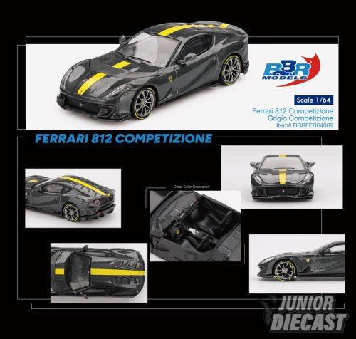(Előrendelés) BBR Models FERRARI 812 COMPETITIZONE GRIGIO COMPETIZIONE 2024