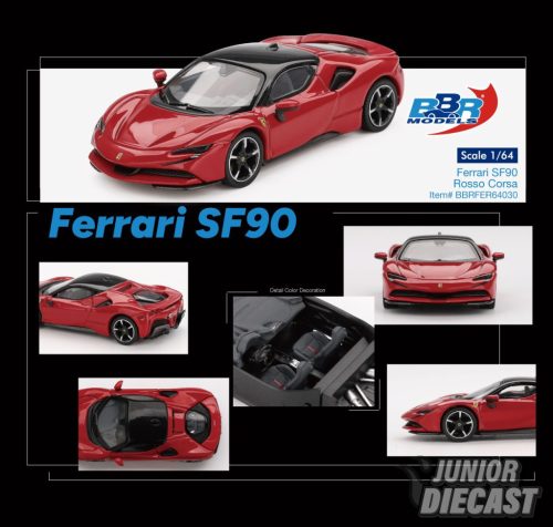 (Előrendelés) BBR Models FERRARI SF90 ROSSO CORSA 2024