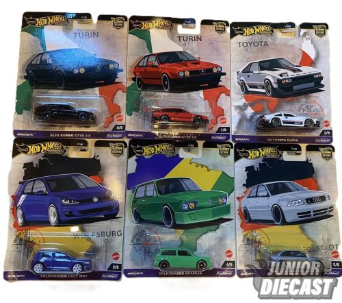 (Rendelhető) Hot Wheels World Tour Car Culture bontatlan karton Chase eséllyel (10db autó)