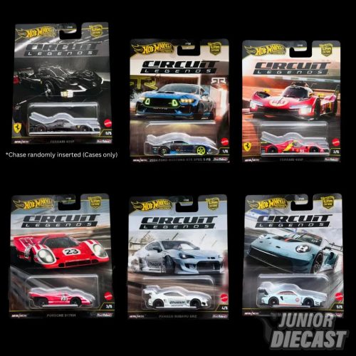 (Előrendelés) Hot Wheels Circuit Legends bontatlan karton-->Ferrari Chase 0/5 esély (10db autó)