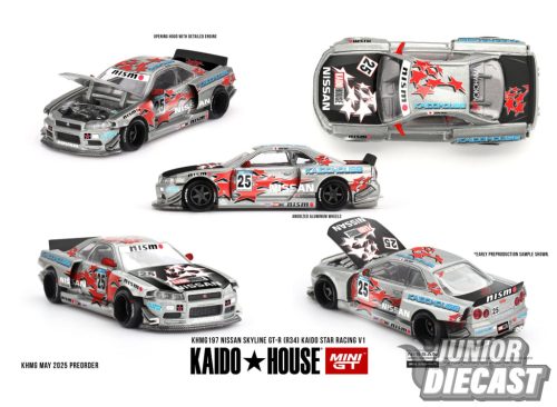 (Előrendelés) Kaido House Nissan Skyline GT-R (R34) Kaido Star Racing V1