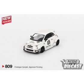   Mini GT FIAT 595 ABARTH LB-WORKS X ABAS WORKS GARA WHITE 2024 (dobozos)