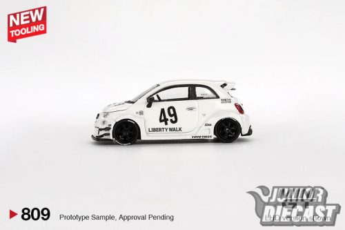 Mini GT FIAT 595 ABARTH LB-WORKS X ABAS WORKS GARA WHITE 2024 (dobozos)