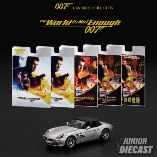 (Előrendelés) Mini GT BMW Z8 ANGOL BLISTER PACKAGING THE WORLD IS NOT ENOUGH 1999