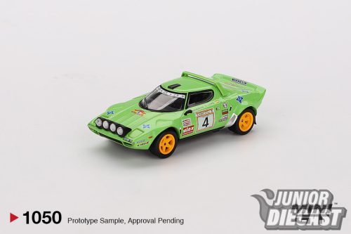 (Előrendelés) Mini GT LANCIA STRATOS HF #4 SPANISH RALLY CHAMPION 1979 (dobozos)