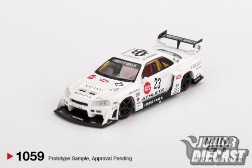(Előrendelés) Mini GT NISSAN GTR (R34) SUPER  SILHOUETTE ATHLETE/COLLET 2024 (dobozos)