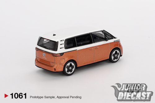 Mini GT  VOLKSWAGEN ID.BUZZ  CARAVELLE CANDY WHITE /  ENERGETIC ORANGE 2024 (dobozos)