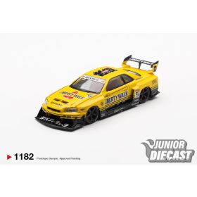   (Előrendelés) Mini GT NISSAN GTR (R34) SKYLINE SUPER SILHOUETTE SPORT YELLOW 2025 (dobozos)