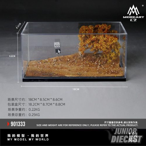 (Előrendelés) More Art Autumn Field Dirt Road Miniature Scene Model