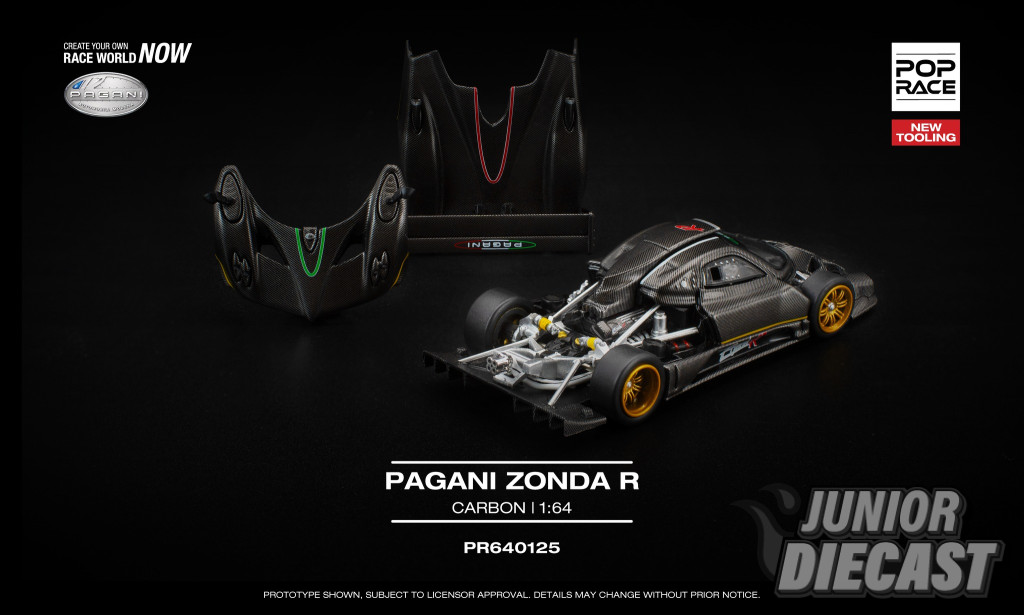 (Előrendelés) Pop Race Pagani Zonda R - Junior Diecast