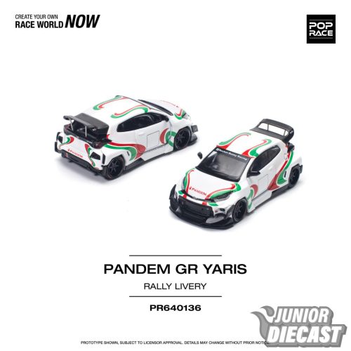 (Előrendelés) Pop Race  Pandem GR Yaris, Rally Livery