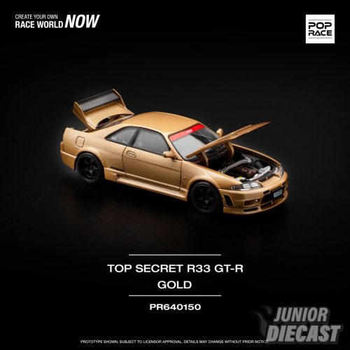(Előrendelés) Pop Race Top Secret R33 GT-R, arany