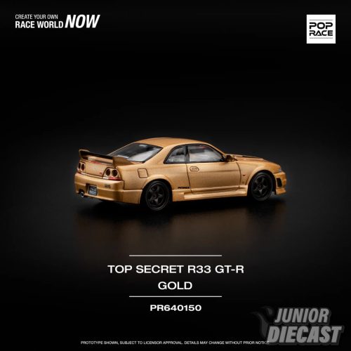 (Előrendelés) Pop Race Top Secret R33 GT-R, arany