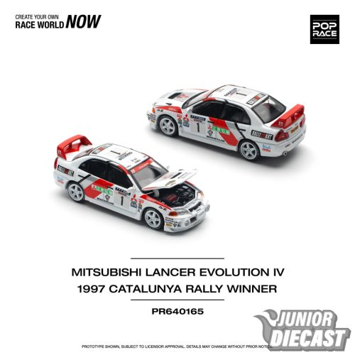 (Előrendelés) Pop Race 1997 Mitsubishi Lancer Evo IV #1 Winner Rally de Catalunya