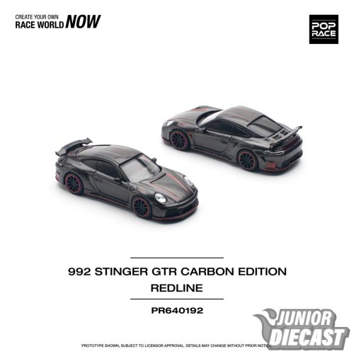 (Előrendelés) Pop Race Porsche 992 Stinger GTR Carbon Edition *Redline*, anthracite