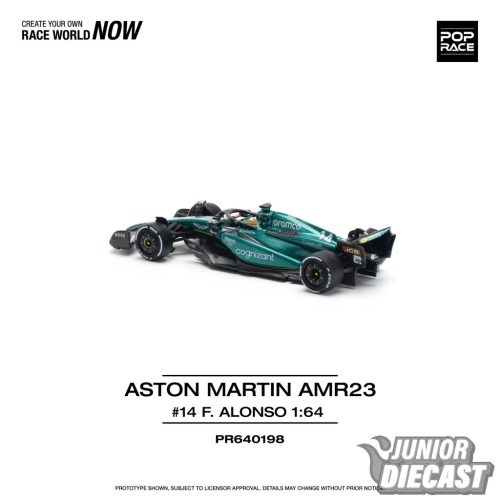 (Előrendelés) Pop Race Aston Martin AMR23 F1 #14 Fernando Alonso, zöld/fekete