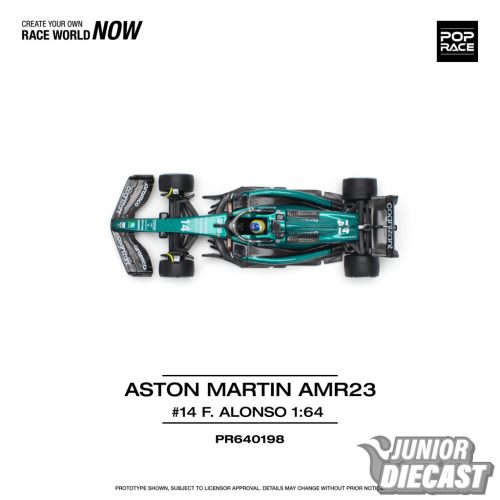 (Előrendelés) Pop Race Aston Martin AMR23 F1 #14 Fernando Alonso, zöld/fekete