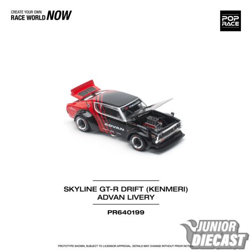 Pop Race Skyline GT-R Drift (Kenmeri) Advan Livery, piros/fekete