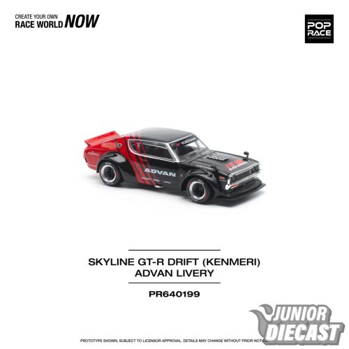 Pop Race Skyline GT-R Drift (Kenmeri) Advan Livery, piros/fekete
