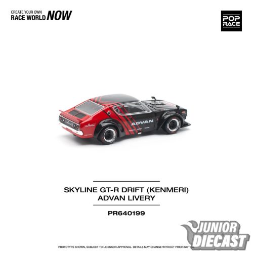 Pop Race Skyline GT-R Drift (Kenmeri) Advan Livery, piros/fekete