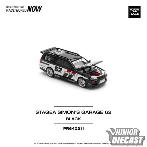 (Előrendelés) Pop Race Nissan Stagea Simon's Garage #62, fekete