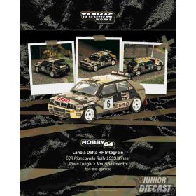   (Előrendelés) Tarmac 1:64 LANCIA DELTA HF INTERGRALE #6 PIERO LONGHI ECR PIANCAVALLO RALLY WINNER 1993